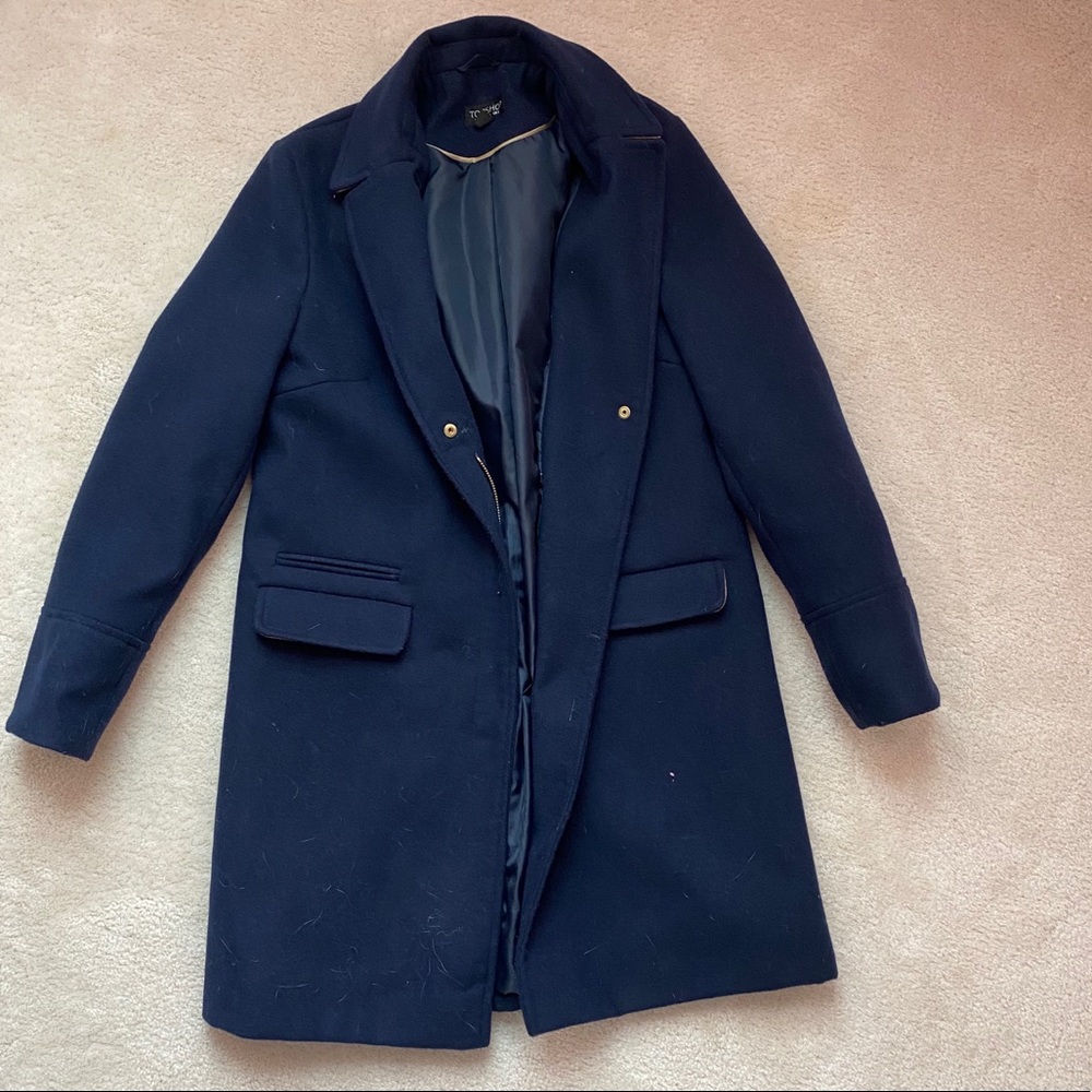 Navy Topshop Coat
